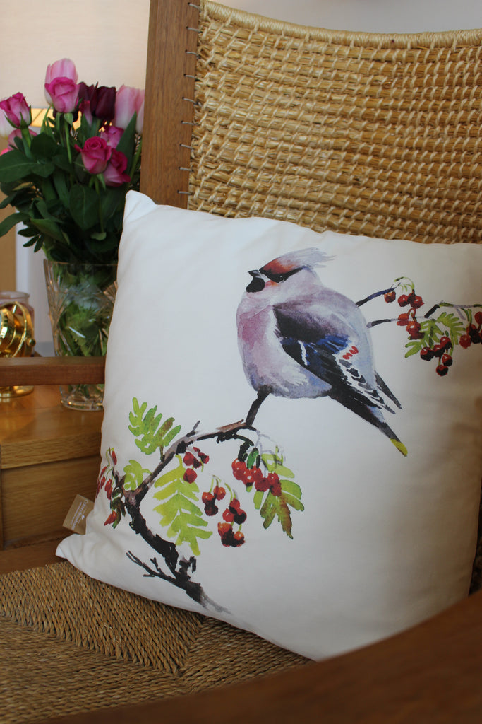 Orkney Storehouse | Waxwing Cushion Lifestyle