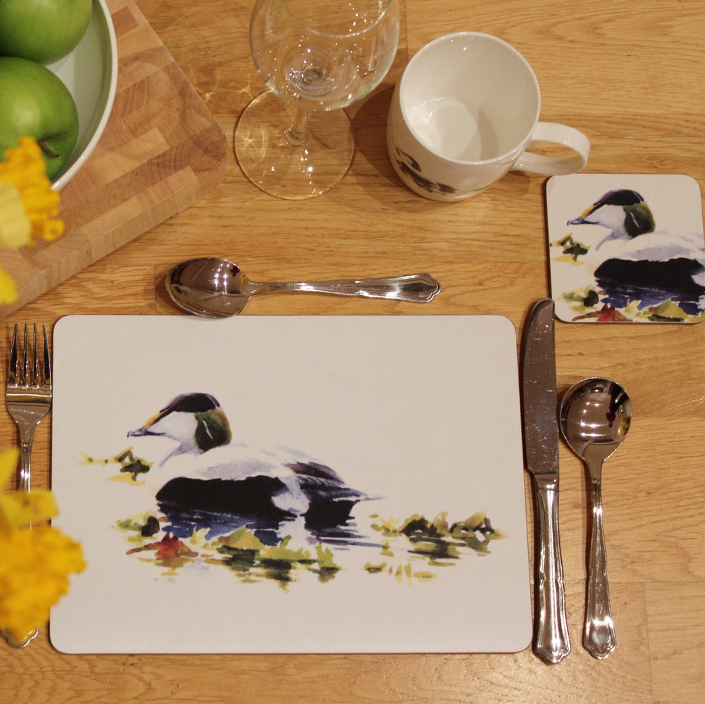 Orkney Storehouse | Eider Drake Coaster and Placemat Setting