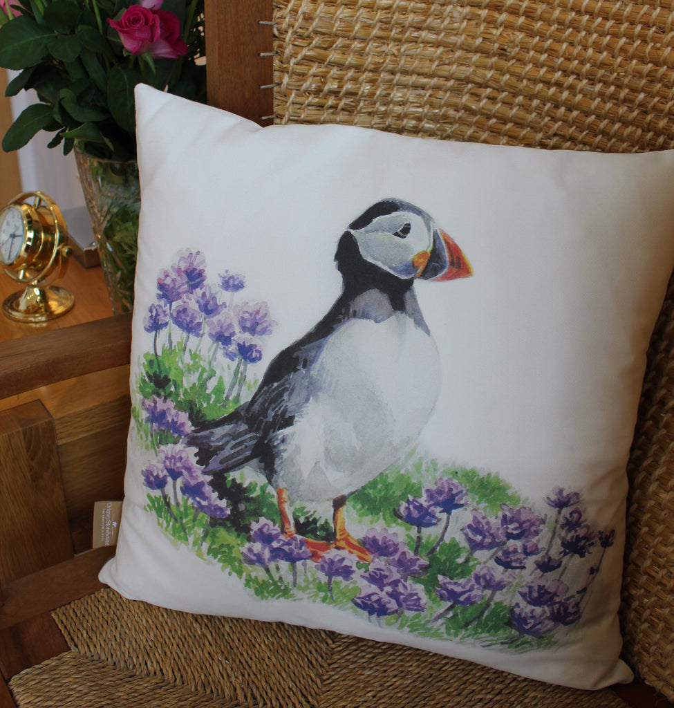 Orkney Storehouse | Puffin Cushion Lifestyle