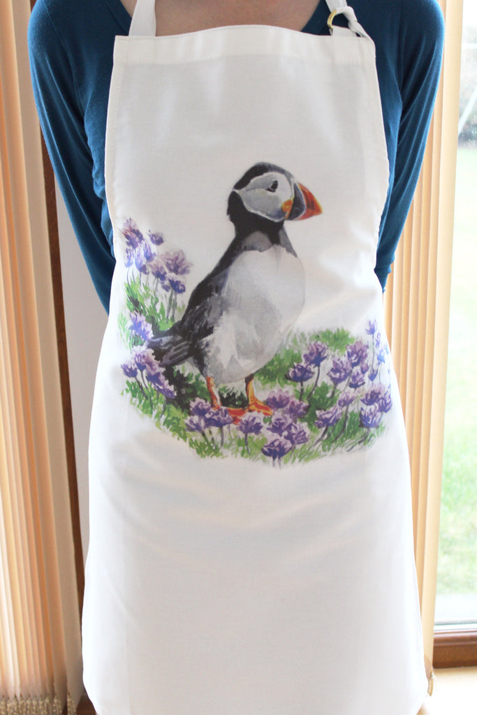 Orkney Storehouse | Puffin Apron on model