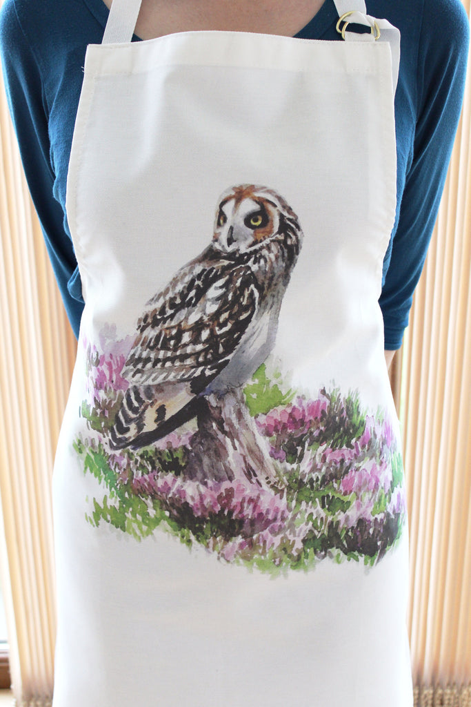 Orkney Storehouse | Short-eared Owl Apron Lifestyle