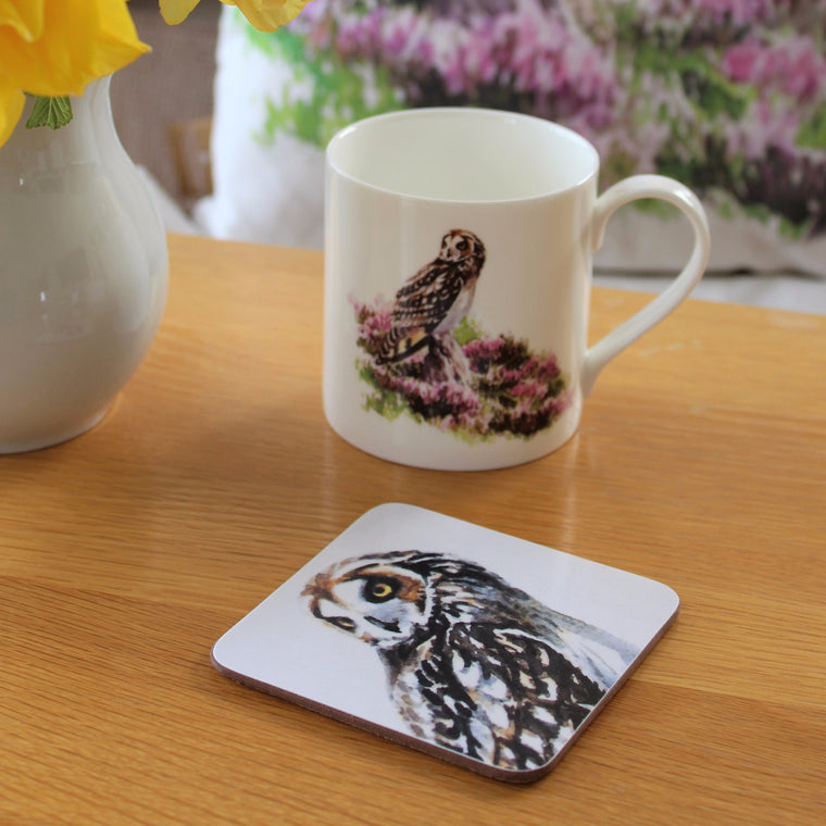 Orkney Storehouse | Short-eared Owl Mug and Coaster Set