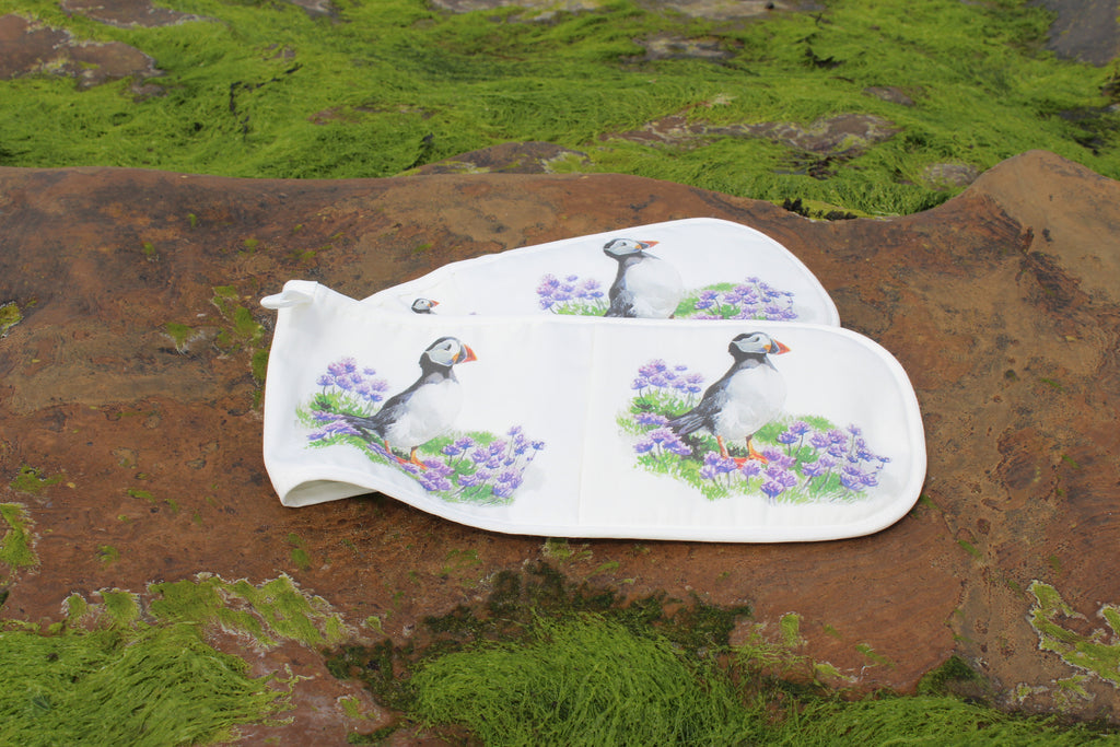 Orkney Storehouse | Puffin Double Oven Gloves Lifestyle