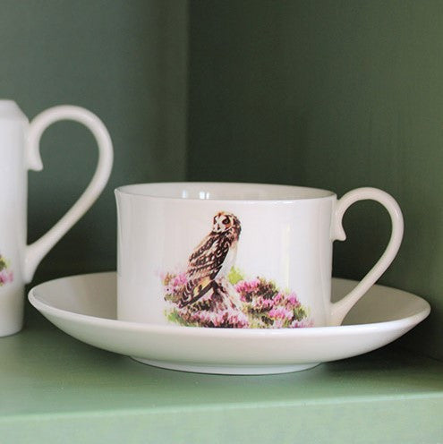 Orkney Storehouse | Short-eared Owl Teacup and Saucer Lifestyle