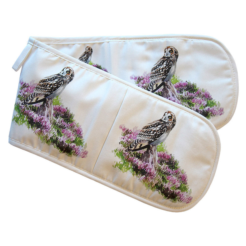 Orkney Storehouse | Short-eared Owl Double Oven Gloves Product